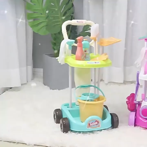 Cleaning Tool Set Kids Pretend Play Toys Mainan Vakum Budak Simulation Housework Educational Gift Develop Motor Skills