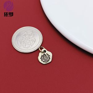 Handmade Bronze Aged Idiot Wealth Deity Vajra Dharma Eye Pendant for Safety And Peace DIY Bracelet Necklace Accessories