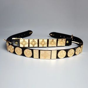 Authentic Hanfu Waist Belt Real Leather Ming Dynasty Fishermans Jacket round Neck Robe Belt for Men And Women Traditional Chinese Clothing