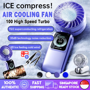 🇸🇬[Ready Stock] 2025NEW Mini Handheld Fan Adjustable 100 Variable Speed Turbo Power Fan Portable Small Neck Fan with Strong Wind Air Cooling Fan