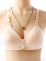 Xueting Han Luxury V-รูป Bra ไนลอนซับผ้าฝ้ายถ้วยเต็มเครื่องประดับเพชรสําหรับหญิงสาวฤดูร้อน. 
