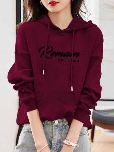 Spring Autumn Womens Sweatshirt Fashionable Loose Fit Pure Cotton Large Size Versatile Trendy Long Sleeve round Neck Top