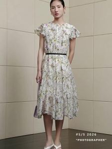 3COLOUR·S | Romantic Flower Print A-Line Summer New Style Dress