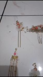 Paket Hairpiece HuanZhu Tusuk Konde sesuai gambar sanggul wedding sangjit hiasan rambut pesta pengantin