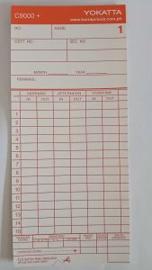 YOKATTA C9000+ Bundy Clock Punch Time Card 100pcs Pack - Standard DTR Timecard for Office Use