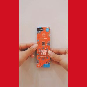 32% Roasted White Chocolate Cashew Dulce Bar 20g - AURO CHOCOLATE - Rich & Nutty Cashew Chocolate