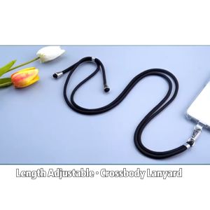 Universal Adjustable Crossbody Mobile Phone Lanyard with Transparent Patch