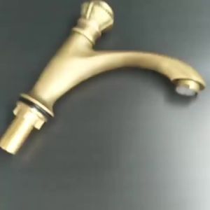 Bath Faucet Single Cold Water Crane Antique Bronze Deck Mounted Basin Sink Faucets Tap EL1313A