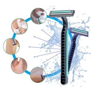 Alat Cukur Jenggot 2 Mata Pisau Alat Pencukur Kumis Serbaguna