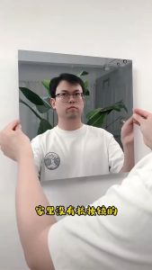 DOWELL WALL MIRROR SELF ADHESIVE NON-GLASS MIRROR CERMIN DINDING HOUSE DECORATION BATHROOM MIRROR MAKE UP MIRROR