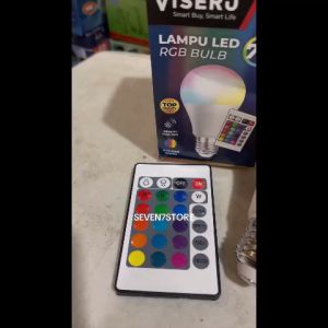 Visero Lampu Bohlam LED 7 Watt RGB 16 Warna Include Remot Super Murah