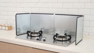 【Malaysia Spot Sale】4 Sided Foldable Stove Splatter Guard Cooking Splatter Screen Stove Splash Guard