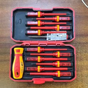 13pcs Electrician Repair Tools Kit 1000V Changeable Insulated Screwdrivers Set with Magnetic Slotted