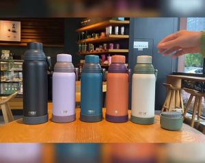 [Final Batch] TYESO TS-8849/TS-8850 600ml/750ml Vacuum Insulated Tumbler Double Cup Lid Keep Hot And Cold 304 Stainless Steel Thermal Flask Thermos Water Bottle Botol Air