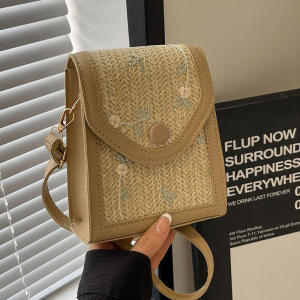 Túi Đeo Chéo Đan Bằng Rơm Thời Trang Cho Nữ Mùa Xuân 2025 Túi Đeo Vai Đơn Đa Năng Thường Ngày