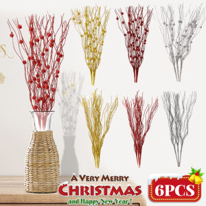 【 88 nhà nước】 6/3 chiếc Giáng sinh lấp lánh nhân tạo trang trí cây vàng bạc bột Đỏ râu rồng mô phỏng Quả Mọng dụng cụ tiệc lễ cưới giáng sinh nhà