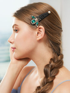 กิ๊บติดผมรูปผีเสื้อสไตล์เกาหลีสำหรับผู้หญิง กิ๊บติดผมรูปหยดน้ำ ประดับคริสตัล วัสดุโลหะผสม เครื่องประดับแฟชั่นฤดูร้อน 2023