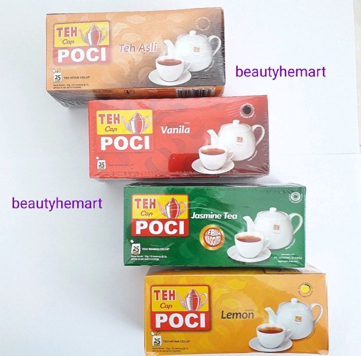 Teh Cap Poci Celup Isi 25 Bags Rasa Original & Jasmine Tea - Teh Cap ...