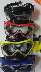 GXU หน้ากากดำน้ำตื้นดำน้ำสำหรับผู้หญิงผู้ชายผู้ใหญ่แว่นตาดำน้ำว่ายน้ำมุมมองกว้างพร้อมที่คาดผมแบบปรับได้ระบบการหายใจด้านบนแห้ง