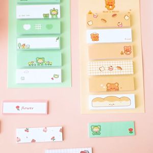 MOMO Cartoon Rectangular Sticky Notes 120Sheets INS Memo Sticker School Supplies Stationery