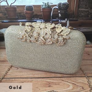 Tas Pesta Kristal Bunga Kondangan Import Mewah, Dompet Clutch Pesta, Hardcase Box Wisuda, Tas Import Berkualitas, dan Tas Kondangan Bunga
