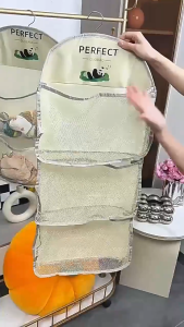 【3 วันจัดส่ง】 3 ชั้นแขวนตาข่ายเก็บกระเป๋าสําหรับชุดชั้นในถุงเท้าและ   บราส์ หลายชั้น  ผู้จัด สําหรับหอพักและ  โซลูชั่นบ้าน เสื้อผ้า  ผู้จัด  สโตรัก