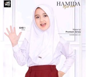 hijab hamidah/hijab sekolah anak tk sd request nama sensiri