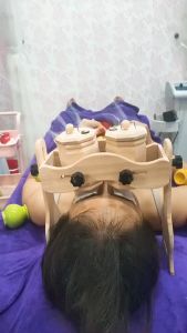 Bộ xông mắt ngải cứu bằng gỗ máy xông mắt bằng gỗ
