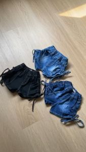 Celana Pendek Anak Perempuan HotPants Motif Serut Pinggang Karet Usia 3-12 Tahun Nomenakids 2108-10