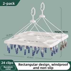 CHAHUA | Multi-Clip Round Disk Multi-Function Clothes Drying Rack