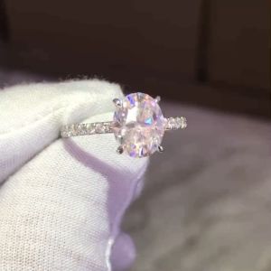CxsJeremy 14K White Gold Ring 3ct Moissanite Oval Cut Engagement Ring for women18k gold Women 14k gold wedding ring Moissanite engagement ring gold engagement ring pawnable 18k eternity ring gold ring pawnable