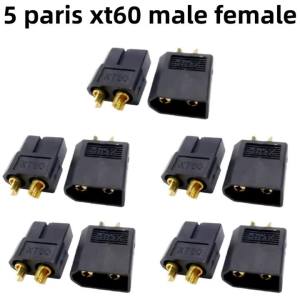 5 Pairs 10 Pcs XT60 Black Male Female Bullet Connectors XT30 XT90 Plug for RC Lipo Battery Drone Airplane Accessories Wholesale