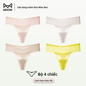 Quần lót nữ MiiOW Cat Person bằng lụa cạp thấp không đường may