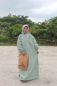 MANTEL HUJAN WANITA TERBAIK BAHAN PVC PREMIUM TEBAL DAN ELASTIS