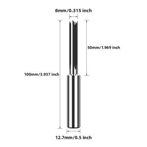 HUHAO | H Dao Phay Gỗ UHAO 4 Cạnh Mũi Dao Bào Rãnh Đường Kính 12.7mm Đầu Mài Bằng Cacbua Dùng Cho Việc Ghép Nối Và Tạo Rãnh Chính Xác