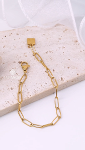 Vòng tay nữ titan Eleanor Accessories lắc tay charm hình vuông phụ kiện trang sức 4250