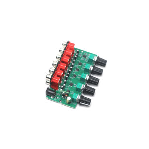 Bộ Phân Phối Âm Thanh Stereo RCA 1 Vào 5 Ra Với Bộ Khuếch Đại NJM4580 6dB Gain Bộ Chia Tín Hiệu Cho Bộ Khuếch Đại Công Suất DC 12V - Bộ Trộn Âm Thanh