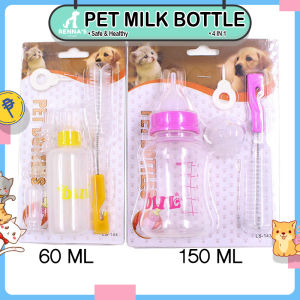 Rennas 60ml/150ml Dog Milk Bottle Cat Milk Bottle Puppy Milk Bottle Dog Feeding Bottle Cat Feeder