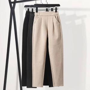 Cotton-woolen Pants Women 2022 Autumn and Winter New High Waist Suit Pants Loose Casual Harem Pants Women Plus Size