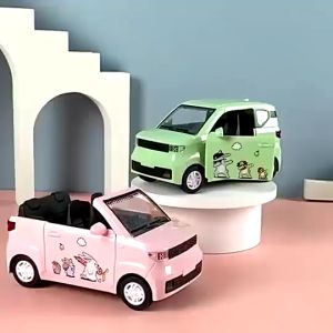 Mainan Mobil Model Wuling Air Ev - Mobil Bump and Go Sound & Light Mainan Mobil Electric Car Pintu Buka Tutup Manual