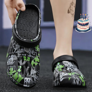 Big Size 49 Mens Sandals Summer Outdoor Beach Shoes Thick Soles Non-slip Garden Shoes Eva Soft Slippers Clogs