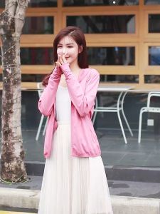 ครีมกันแดดผ้าไอซ์ซิลค์ฉบับภาษาเกาหลีใหม่2023เสื้อแจ็กเก็ตบางกันยูวีแบบหลวมสำหรับฤดูร้อน