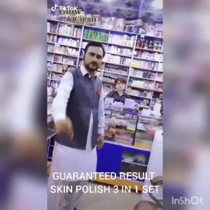 Glow And Clean Ultra Whitening Skin Polish for instant Glow and white 3in1 Set ( Made in Pakistan)