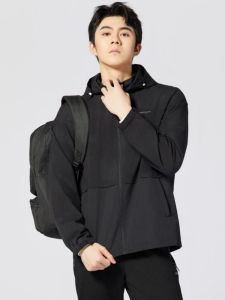 Yearcon Mens Sport Jacket 2025 New Fashion Outdoor Casual Coat Hooded Zipper Closure Comfortable Breathable for Hiking Camping