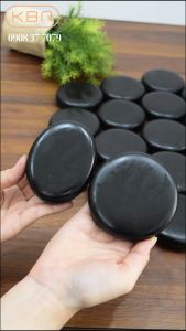 10 Viên Đá Nóng Tròn Oval Giữ Nóng Lâu - 8x8 6x8cm - Đá Nóng Núi Lửa Bazan Massage Spa