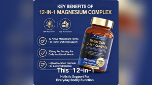 2 bottles Totaria Health Magnesium 12-in-1 Complex 700mg Supports Muscle Bone & Nerve Health120 Capsules