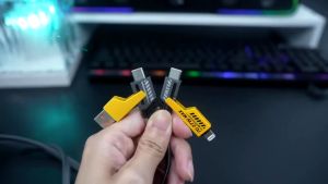65W Zinc alloy 4 In 1 Cable Super Fast Charging Mechanical Style iph Typec Fast Charge metal braided Cable support USB and PD type c input Support Quick Charger data sync Cord PD27W 4in1 Cable