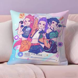 Hot KPop Demon Hunters Cartoon Pillow Covers Decorative Home Double-sided Print Square Pillow Bedroom Room Decoration Pillowcase