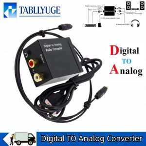 Digital to Analog Audio Converter SPDIF Optical Coaxial Toslink to RCA 3.5mm DAC Adapter suitable for TV gaming consoles set