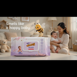 Whoopee Baby Wet Wipes Tisu Basah Bayi 100s x 6 Packs Hypoallergenic 99% Pure Water Alcohol Free